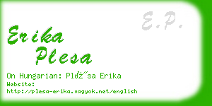 erika plesa business card